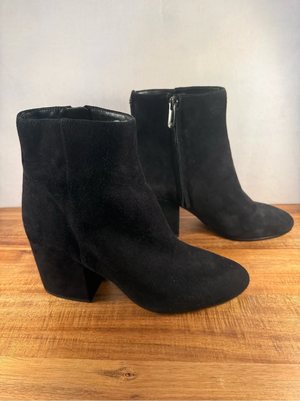 Sam Edelman Black Suede Ankle Boots Size 9